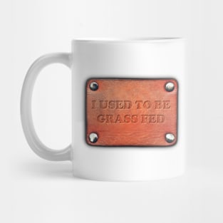 leather tag nailed Mug